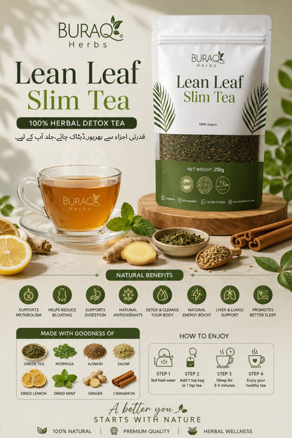 Lean Leaf Slim Tea - 100% Herbal Detox Tea
